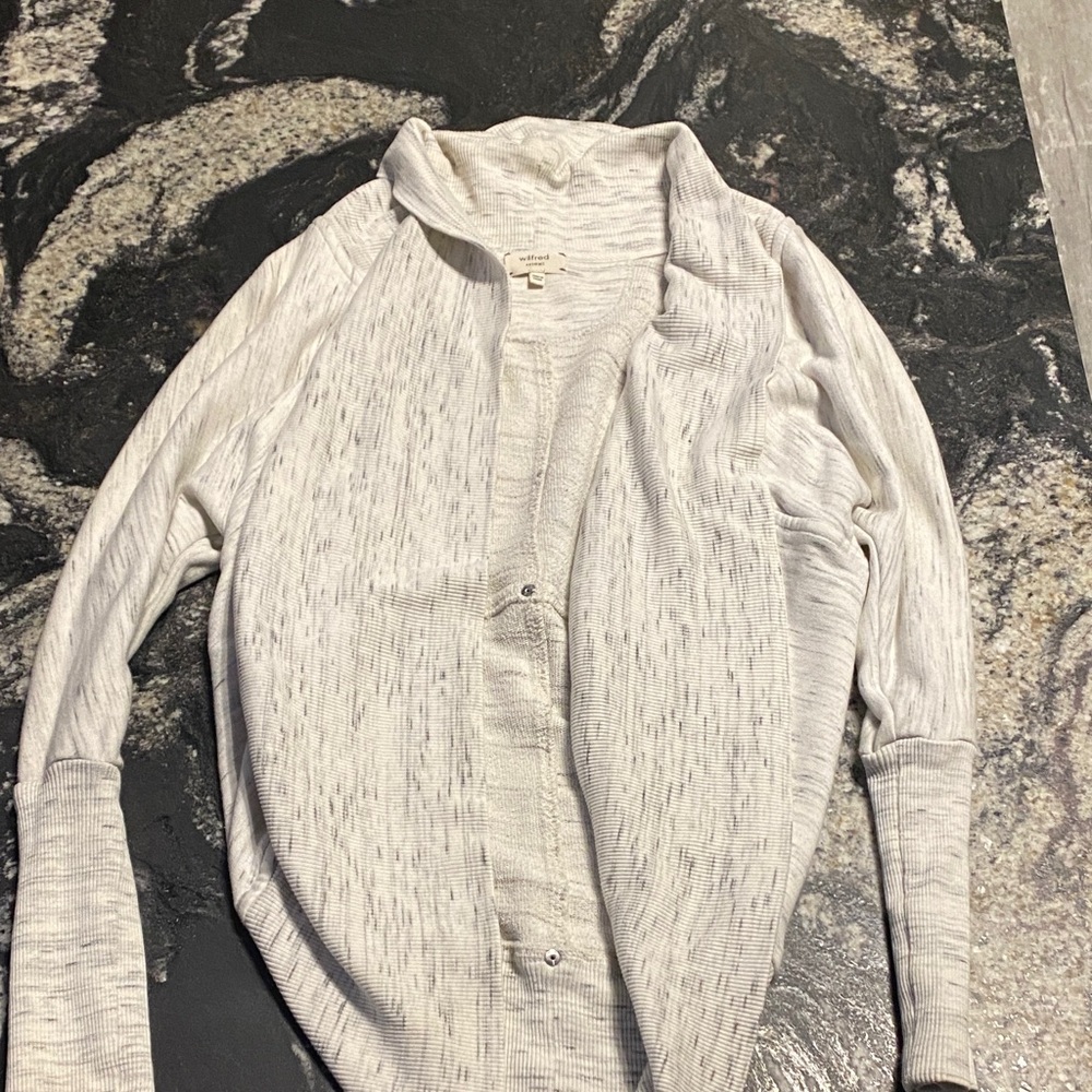 Wilfred Light Gray Cardigan Sweater